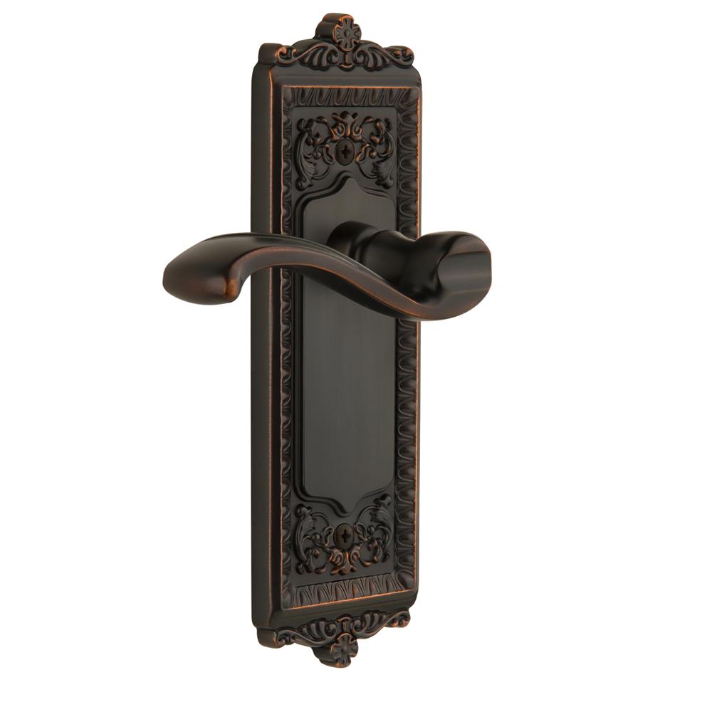 Grandeur by Nostalgic Warehouse WINPRT Privacy Knob - Windsor Plate with Portofino Lever in Timeless Bronze